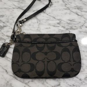 Coach black wristlet